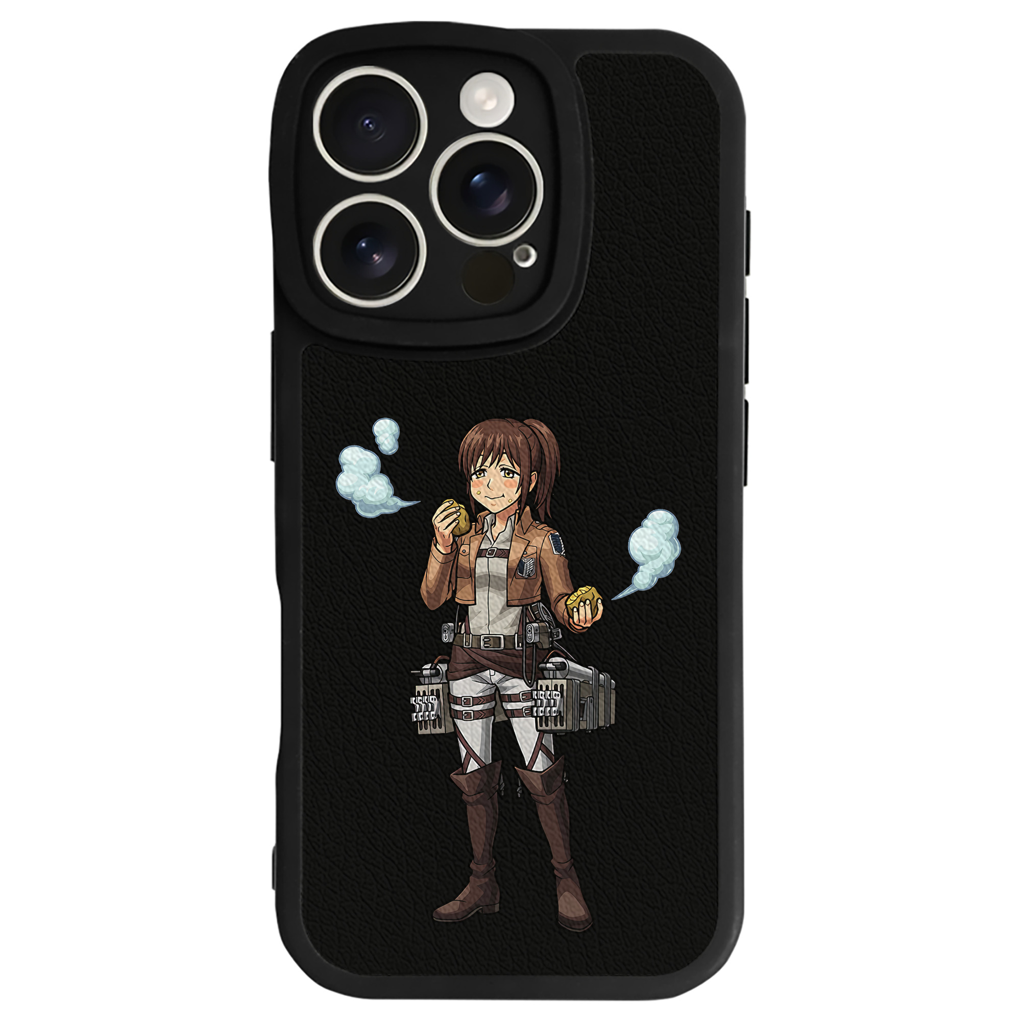 （画像用） 進撃の巨人 サシャ·ブラウス Attack on Titan Sasha Blaus 【iPhone 16シリーズ対応】シリコンスマホケース（レザー調） 材質：シリコン